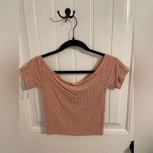 Forever 21 Off The Shoulder Cropped Blouse Size Small